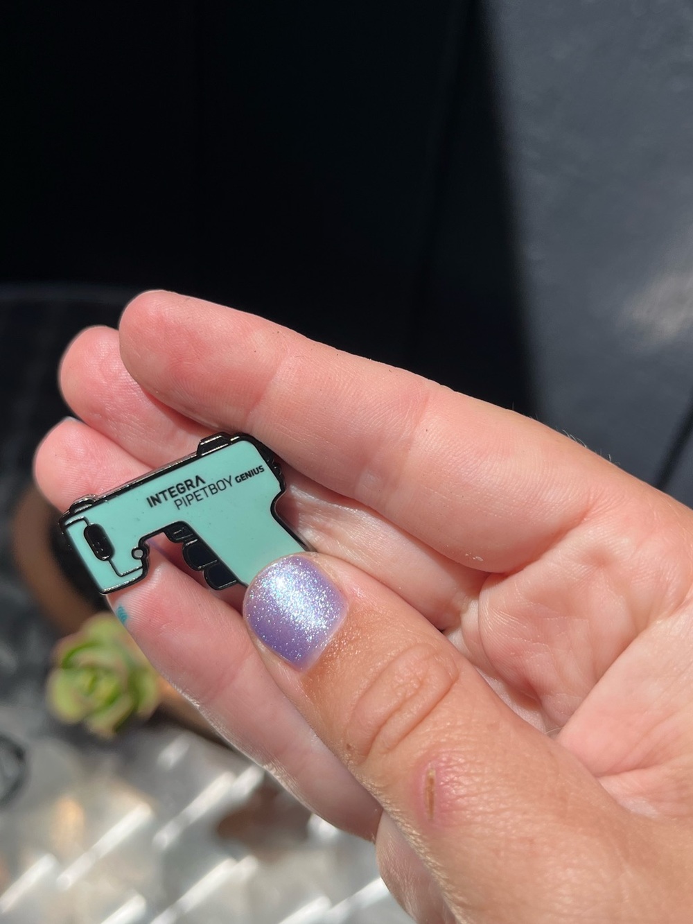 Mint Enamel Pin - Pipette inspired for the scientist